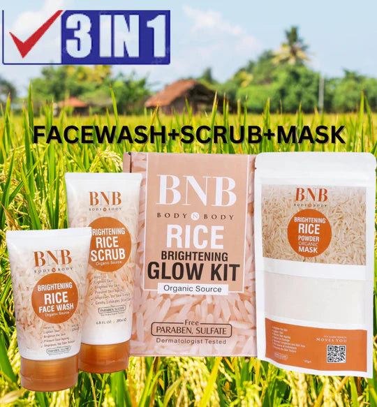 BNB Rice Brightening Glow Kit 3in1